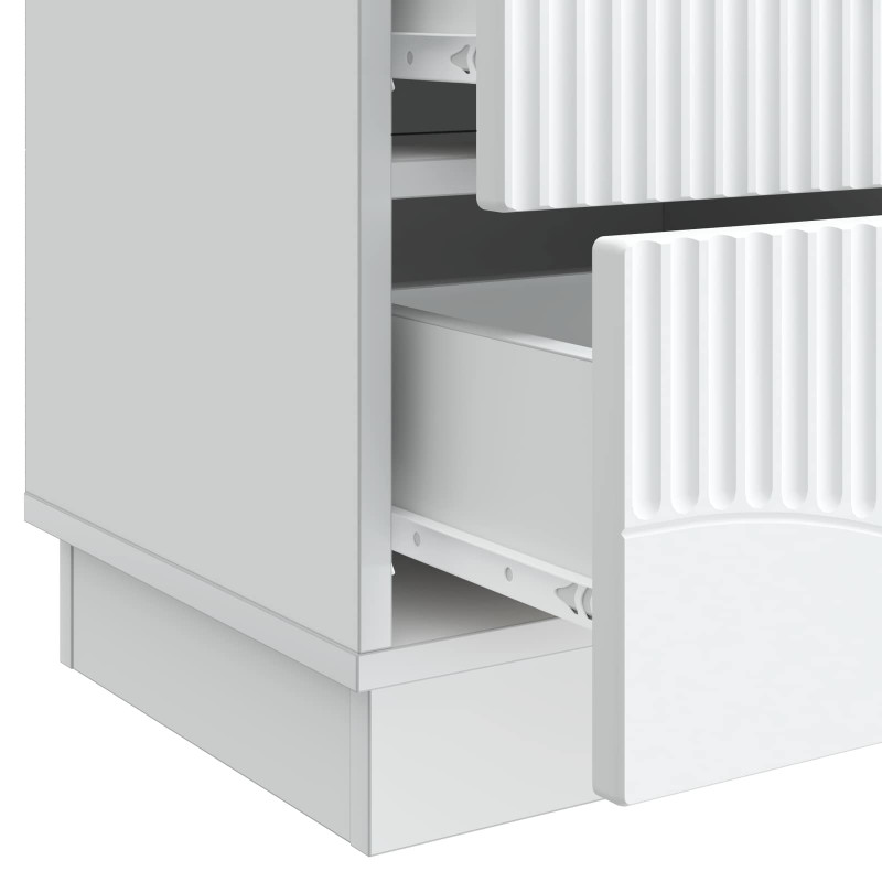 Szafka Nocna z szufladą 2 pcs Biały 43 x 34,5 x 44,5 cm