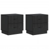 Szafka Nocna z szufladą 2 pcs Czarny 43 x 34,5 x 44,5 cm
