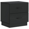 Szafka Nocna z szufladą 2 pcs Czarny 43 x 34,5 x 44,5 cm