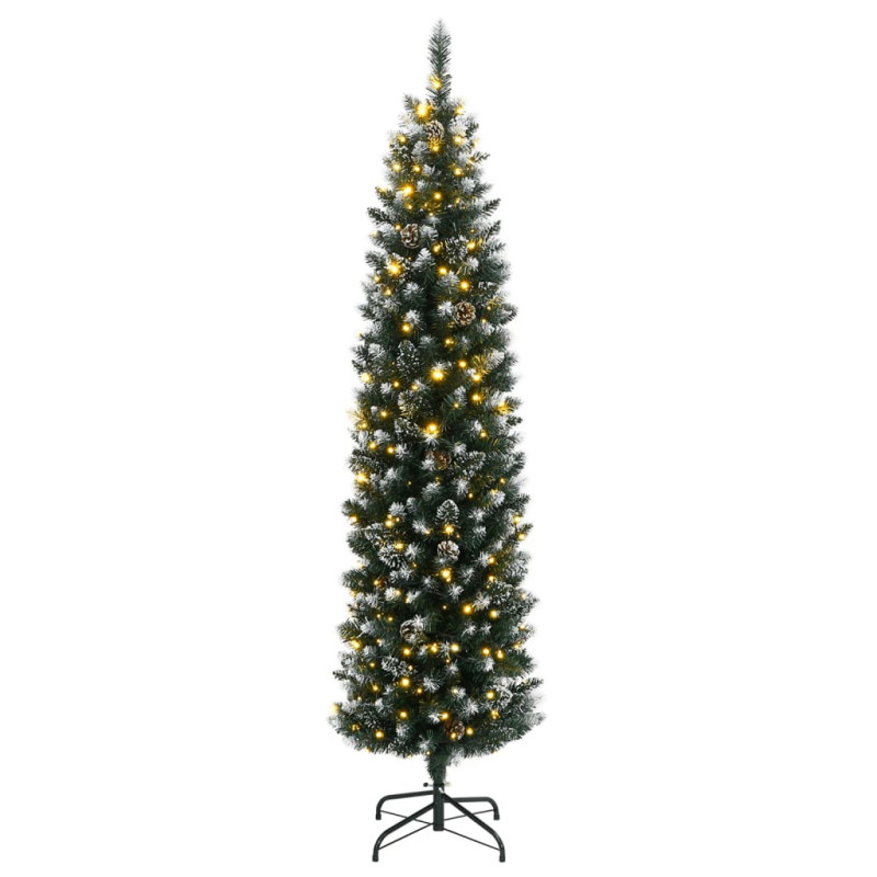Sztuczna, smukła choinka, 300 LED, 210 cm