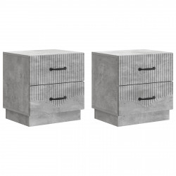 Szafka Nocna 2 pcs Betonowy szary 43 x 34,5 x 44,5 cm