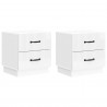Szafka Nocna 2 pcs Biały wysoki połysk 43 x 34,5 x 44,5 cm