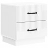 Szafka Nocna 2 pcs Biały wysoki połysk 43 x 34,5 x 44,5 cm