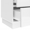 Szafka Nocna 2 pcs Biały wysoki połysk 43 x 34,5 x 44,5 cm