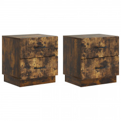 Szafka Nocna z szufladą 2 pcs Dąb wędzony 43 x 34,5 x 44,5 cm