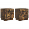Szafka Nocna z szufladą 2 pcs Dąb wędzony 43 x 34,5 x 44,5 cm