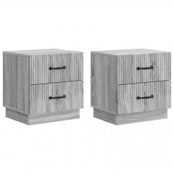 Szafka Nocna z szufladą 2 pcs Szary Sonoma 43 x 34,5 x 44,5 cm