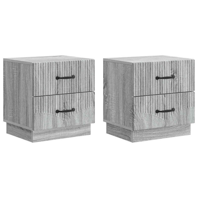 Szafka Nocna z szufladą 2 pcs Szary Sonoma 43 x 34,5 x 44,5 cm