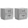 Szafka Nocna z szufladą 2 pcs Szary Sonoma 43 x 34,5 x 44,5 cm