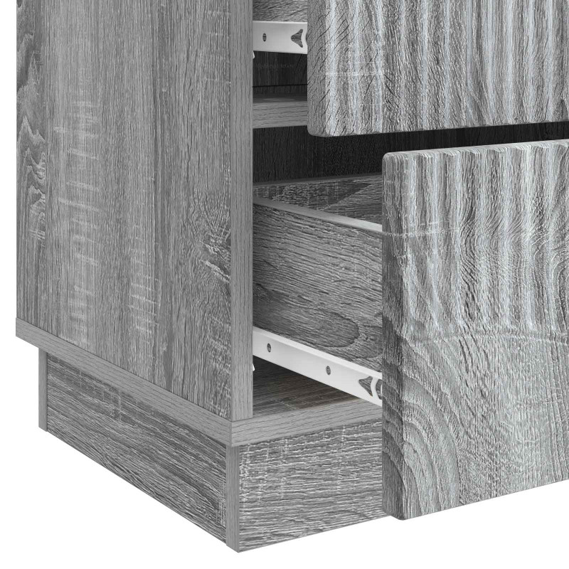 Szafka Nocna z szufladą 2 pcs Szary Sonoma 43 x 34,5 x 44,5 cm