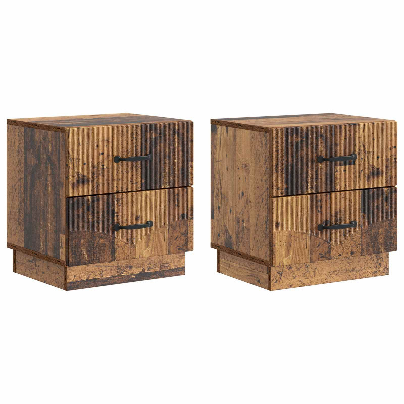 Szafka Nocna z szufladą 2 pcs Stare drewno 43 x 34,5 x 44,5 cm
