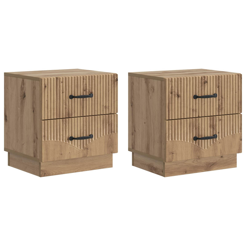 Szafka Nocna z szufladą 2 pcs Dąb artisan 43 x 34,5 x 44,5 cm