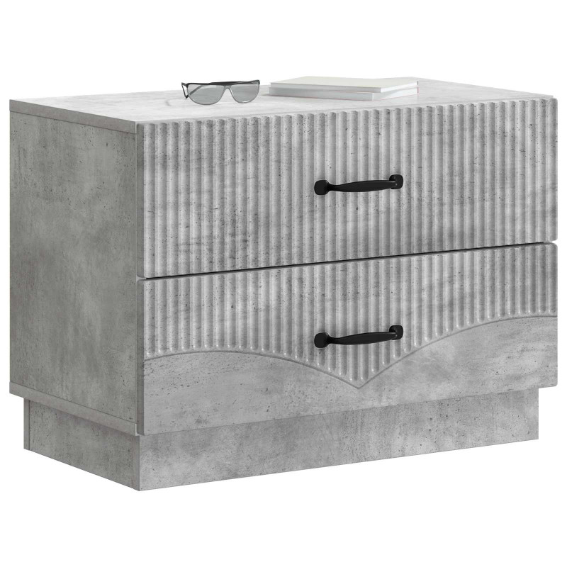 Szafka Nocna z szufladą Betonowy szary 62 x 34,5 x 44,5 cm