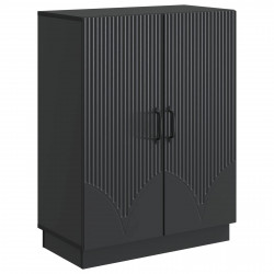 Bufet Czarny 66 x 34,5 x 87 cm Drewno inżynieryjne