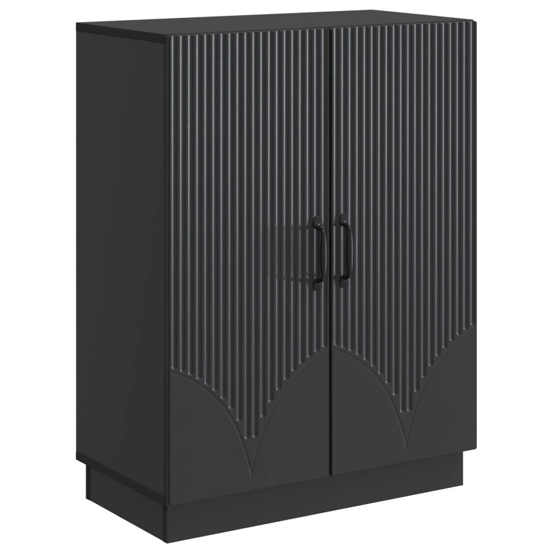 Bufet Czarny 66 x 34,5 x 87 cm Drewno inżynieryjne
