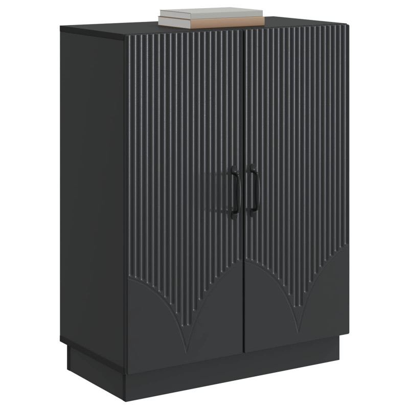 Bufet Czarny 66 x 34,5 x 87 cm Drewno inżynieryjne
