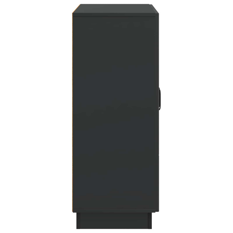 Bufet Czarny 66 x 34,5 x 87 cm Drewno inżynieryjne