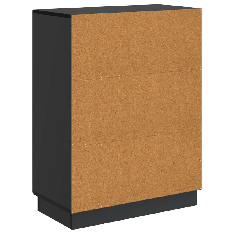 Bufet Czarny 66 x 34,5 x 87 cm Drewno inżynieryjne