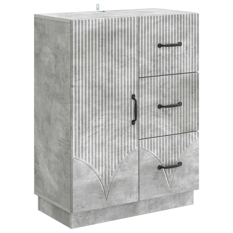 Bufet Betonowy szary 66 x 34,5 x 87 cm Drewno inżynieryjne