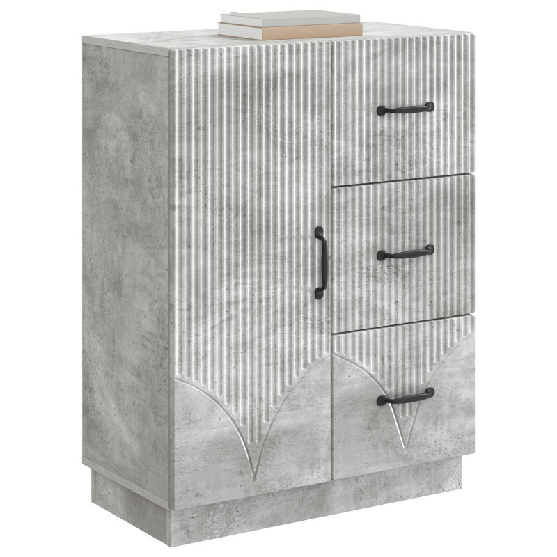 Bufet Betonowy szary 66 x 34,5 x 87 cm Drewno inżynieryjne