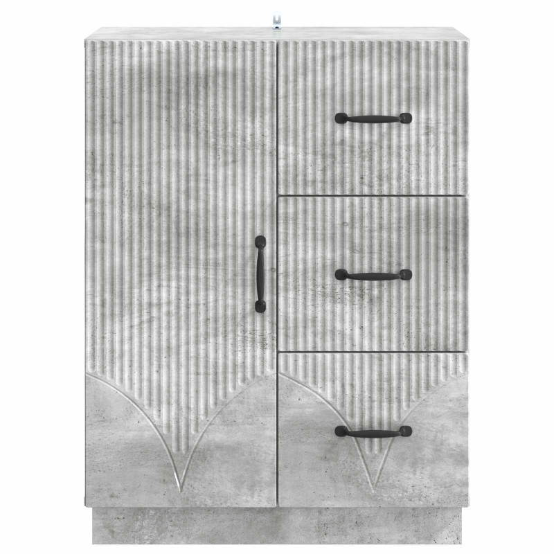 Bufet Betonowy szary 66 x 34,5 x 87 cm Drewno inżynieryjne