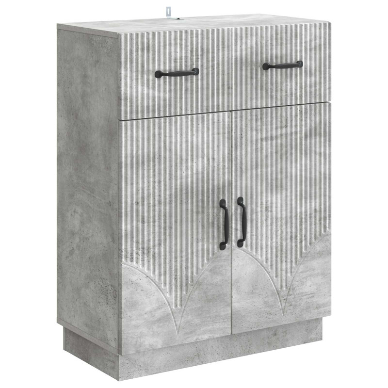 Bufet Betonowy szary 66 x 34,5 x 87 cm Drewno inżynieryjne