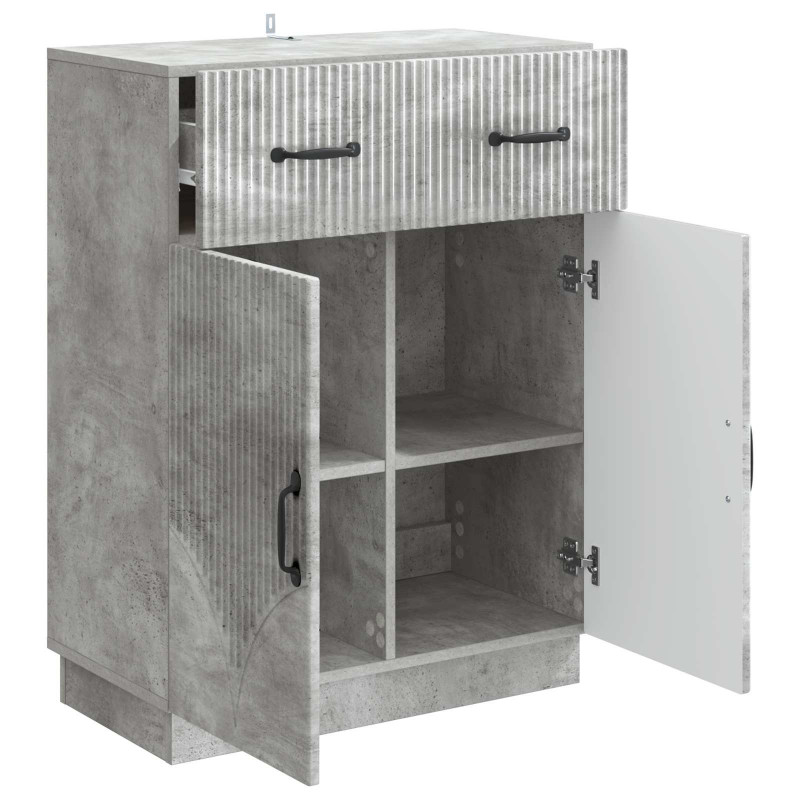 Bufet Betonowy szary 66 x 34,5 x 87 cm Drewno inżynieryjne