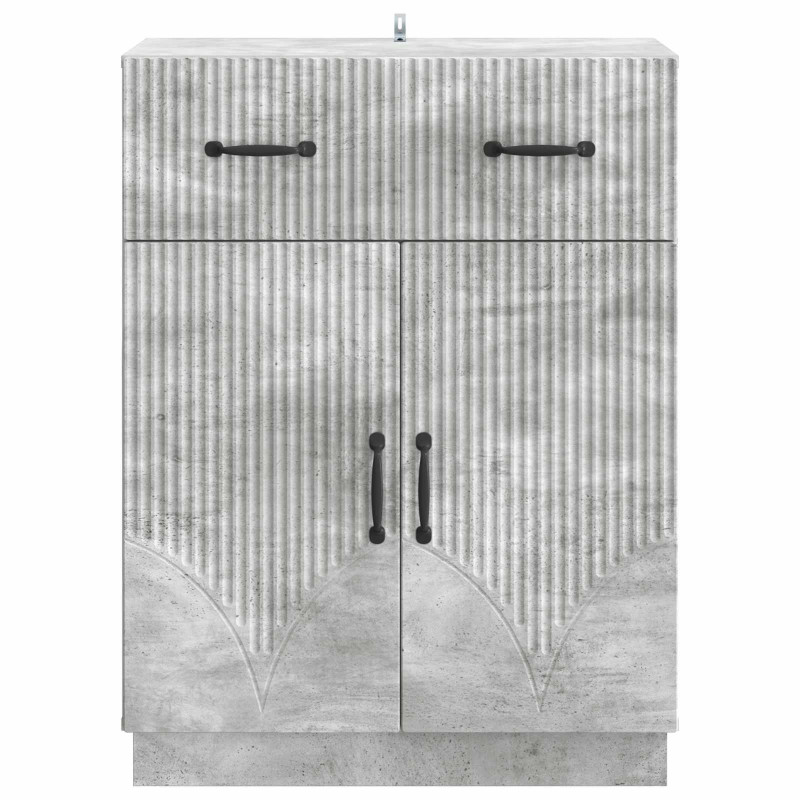 Bufet Betonowy szary 66 x 34,5 x 87 cm Drewno inżynieryjne