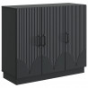 Bufet Czarny 89 x 34,5 x 77 cm Drewno inżynieryjne