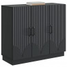 Bufet Czarny 89 x 34,5 x 77 cm Drewno inżynieryjne