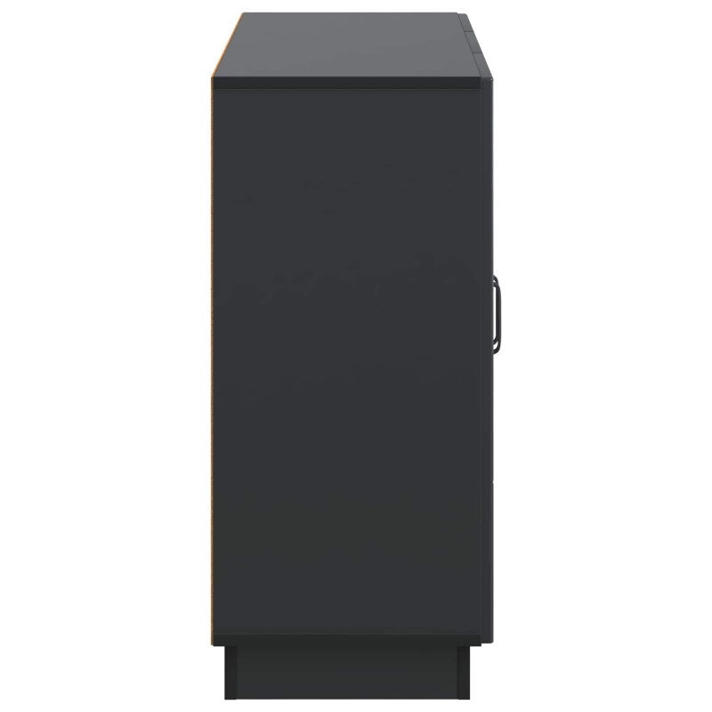 Bufet Czarny 89 x 34,5 x 77 cm Drewno inżynieryjne