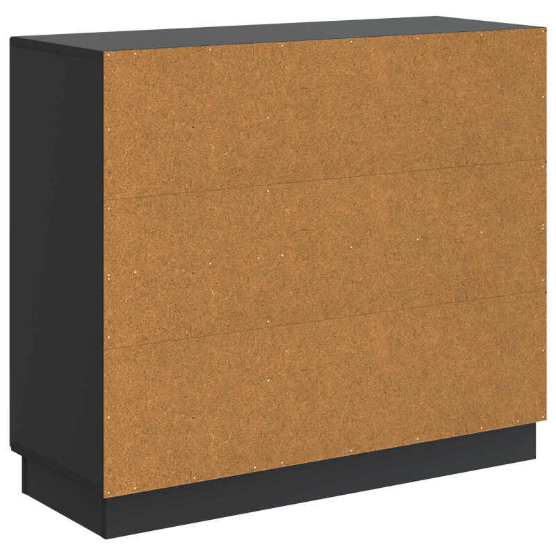 Bufet Czarny 89 x 34,5 x 77 cm Drewno inżynieryjne