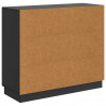 Bufet Czarny 89 x 34,5 x 77 cm Drewno inżynieryjne