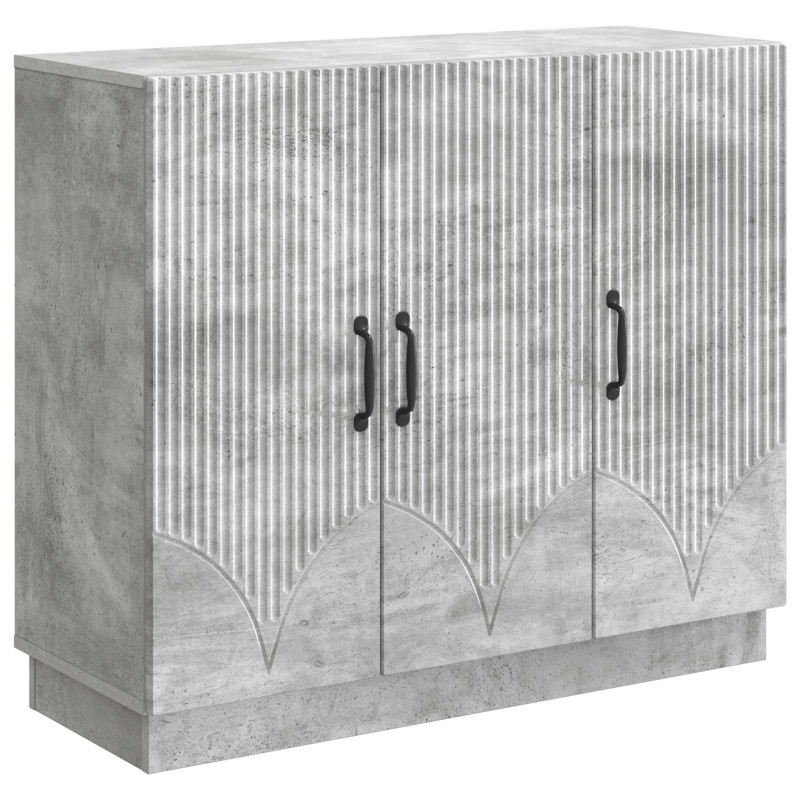 Bufet Betonowy szary 89 x 34,5 x 77 cm Drewno inżynieryjne