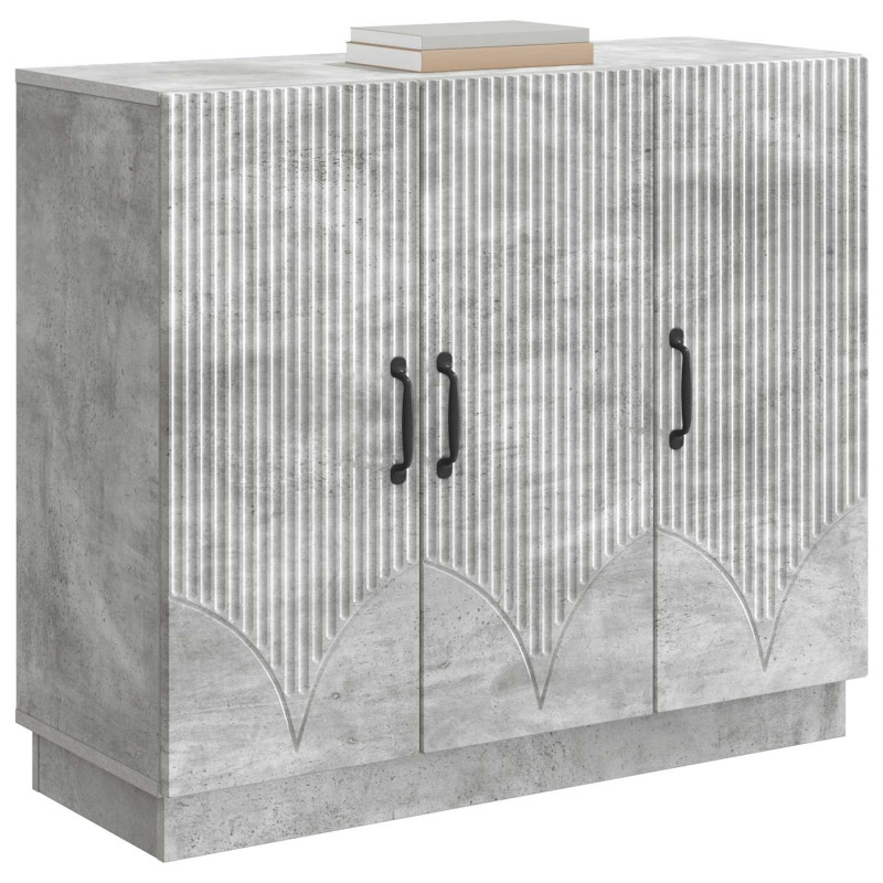 Bufet Betonowy szary 89 x 34,5 x 77 cm Drewno inżynieryjne