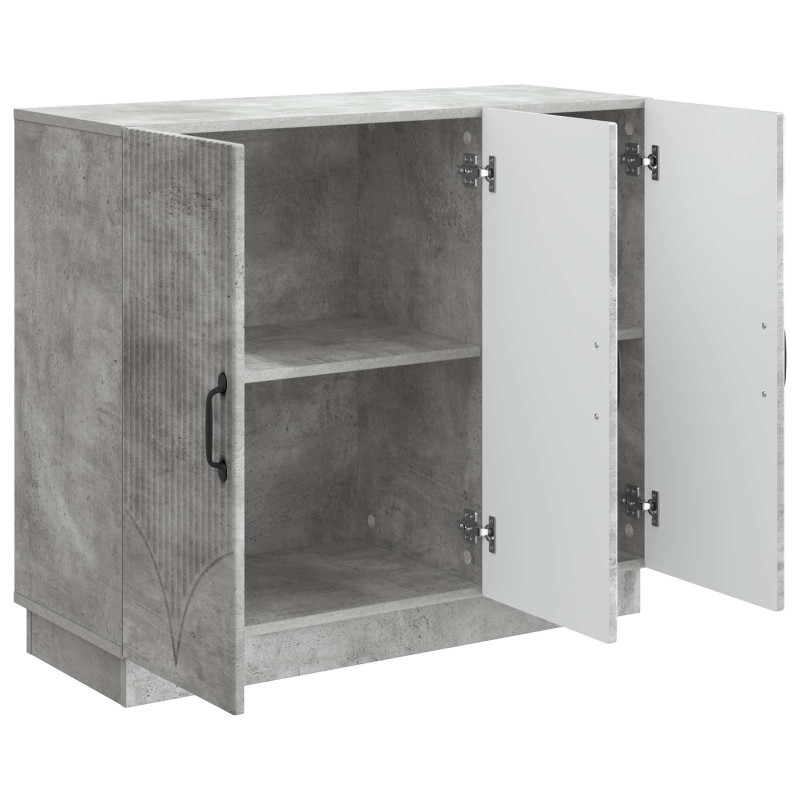 Bufet Betonowy szary 89 x 34,5 x 77 cm Drewno inżynieryjne