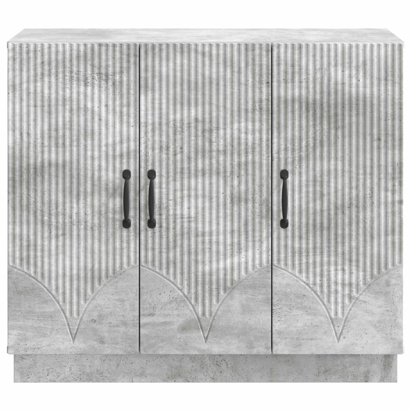 Bufet Betonowy szary 89 x 34,5 x 77 cm Drewno inżynieryjne