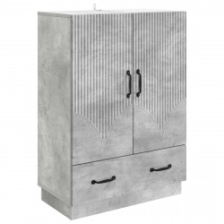 Bufet Betonowy szary 66 x 34,5 x 92 cm Drewno inżynieryjne