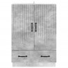 Bufet Betonowy szary 66 x 34,5 x 92 cm Drewno inżynieryjne