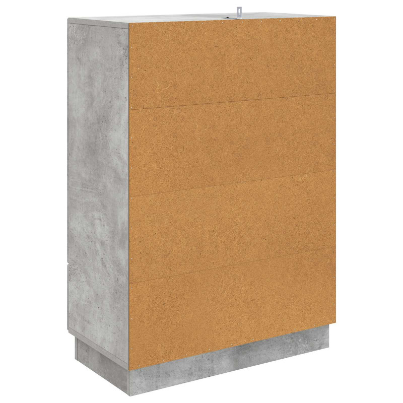 Bufet Betonowy szary 66 x 34,5 x 92 cm Drewno inżynieryjne