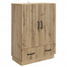 Bufet Dąb artisan 66 x 34,5 x 92 cm Drewno inżynieryjne
