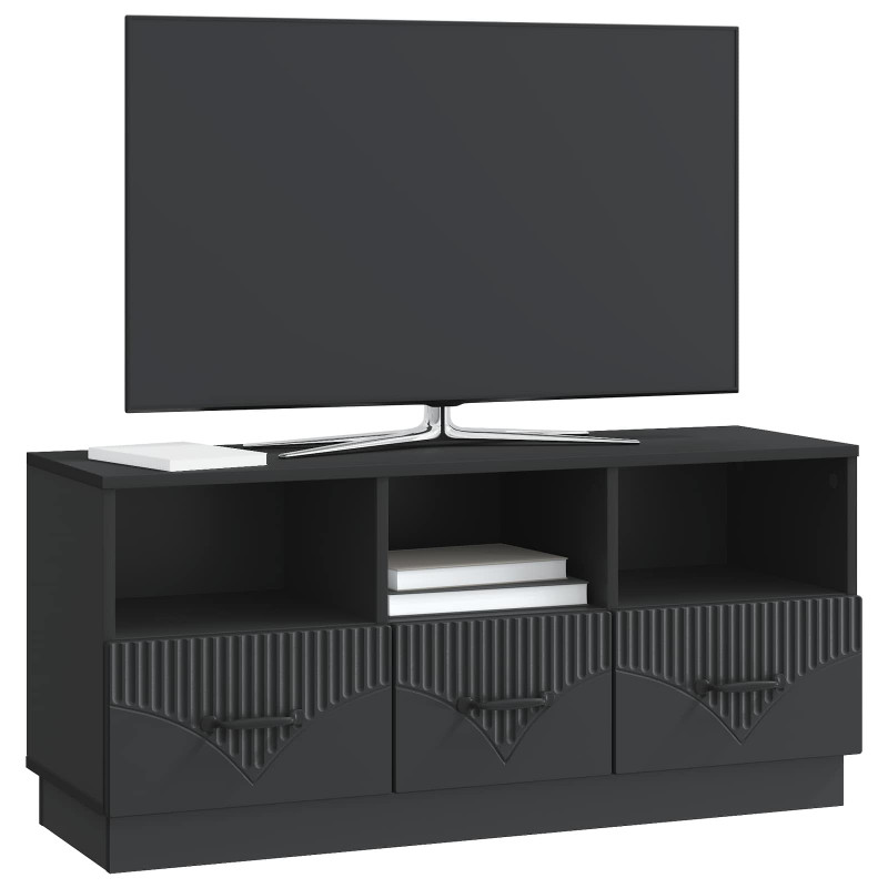 Szafka pod telewizor z szufladą Czarny 102 x 34,5 x 47 cm