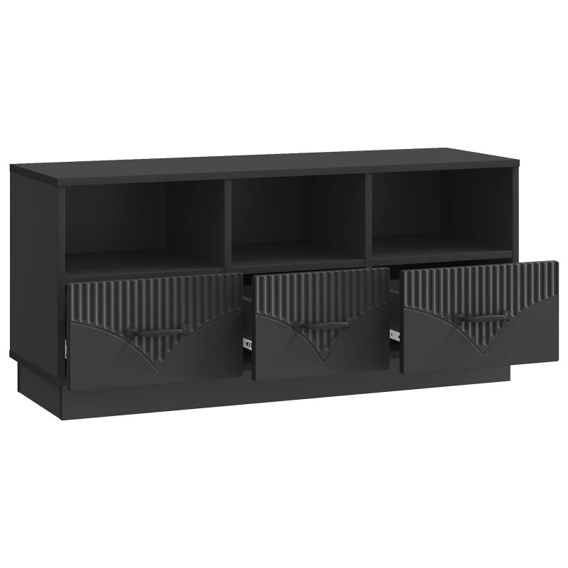 Szafka pod telewizor z szufladą Czarny 102 x 34,5 x 47 cm