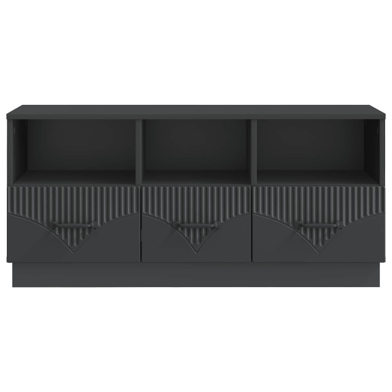 Szafka pod telewizor z szufladą Czarny 102 x 34,5 x 47 cm