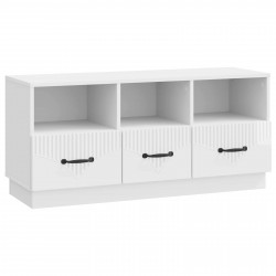 Szafka pod telewizor Biały wysoki połysk 102 x 34,5 x 47 cm