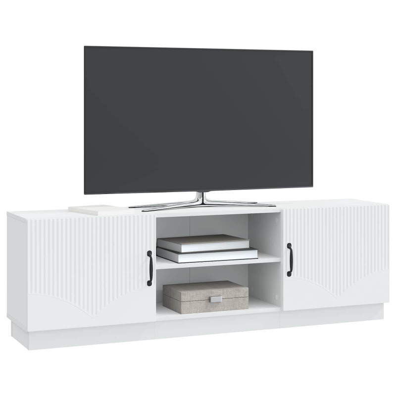 Szafka pod telewizor Biały 150 x 31 x 47 cm Drewno inżynieryjne