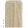 Ścienna szafka TV z LED, dąb sonoma, 130x31x45 cm