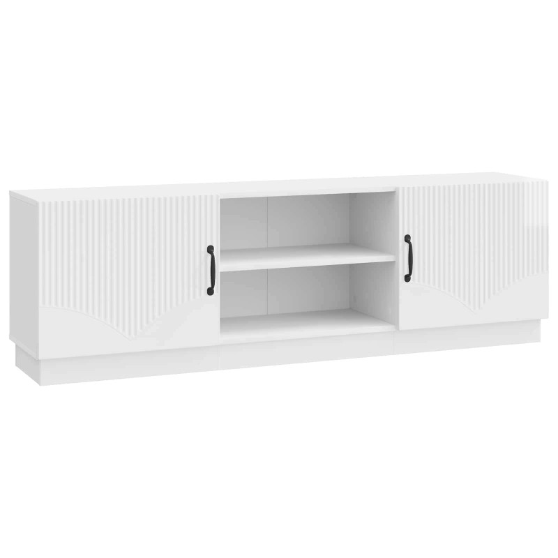 Szafka pod telewizor Biały wysoki połysk 150 x 31 x 47 cm