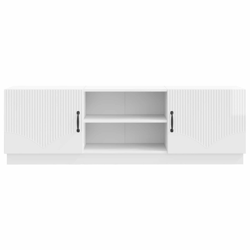 Szafka pod telewizor Biały wysoki połysk 150 x 31 x 47 cm