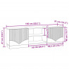 Szafka pod telewizor Szary Sonoma 150 x 31 x 47 cm